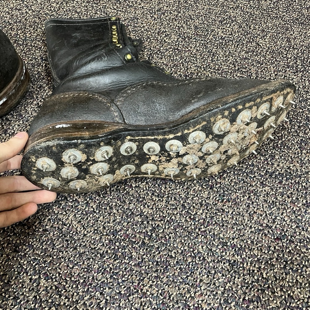 Wesco Stock Timber Boots 1912SI Mens 12E Caulks 12" Lace-to-toe *read desc* - Picture 7 of 16
